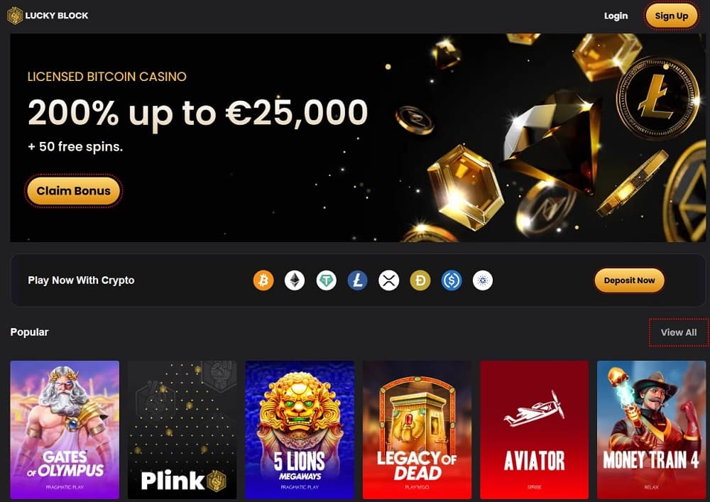 Lucky Block Casino – crypto-friendly gaming platform offering innovative games, loyalty rewards, and secure transactions.